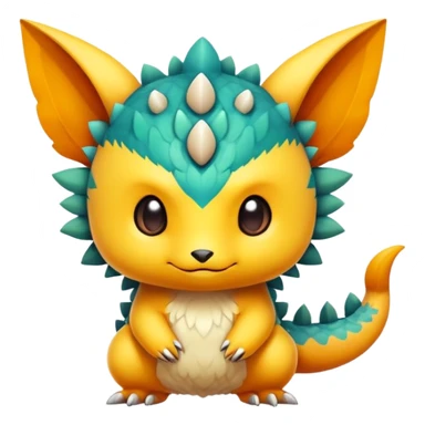 Exotic chibi Fakémon-creature sticker