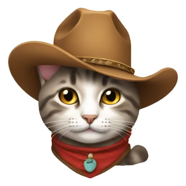 Cat with a hat of cowboy sticker