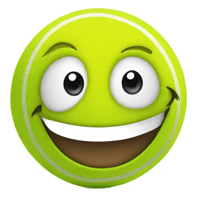 Tennis ball smiling  sticker