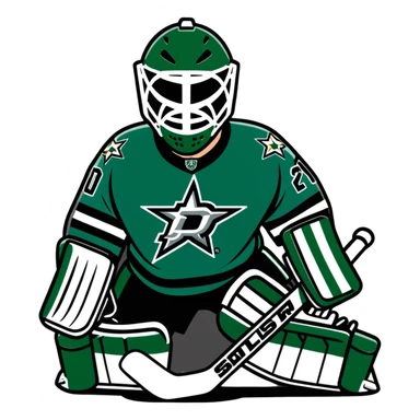 Dallas Stars Otter goalie sticker
