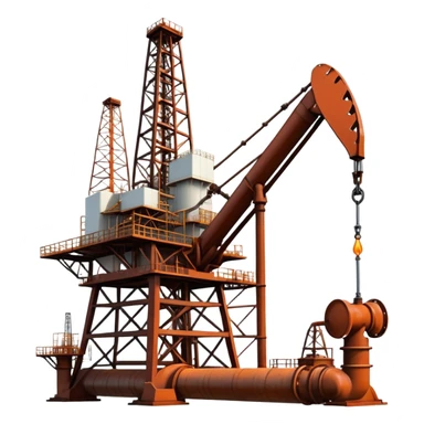 oil rig and gas pipeline sticker
