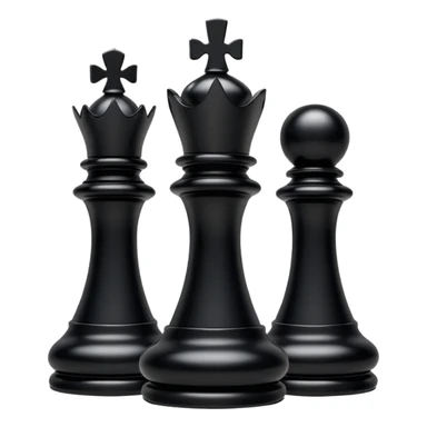 black chess pieces, queen pieces sticker