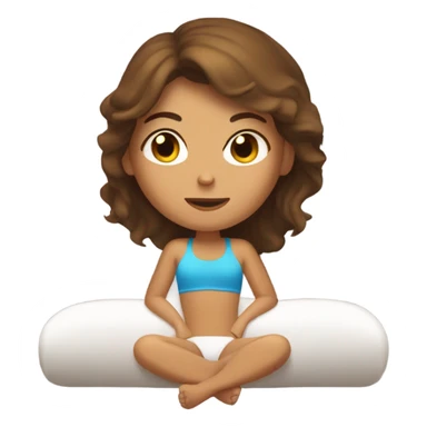 Brown haired girl in tanning bed sticker