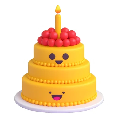 cake in 3D emoji style sticker
