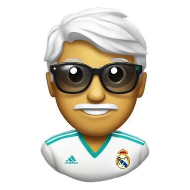 Escudo Real Madrid con gafas sticker