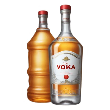 hyperrealist bottle of vodka sticker