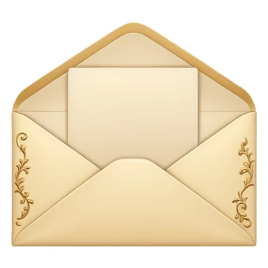 Cream-colored romantic Letter Envelope  sticker