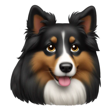 black Shetland sheepdog sticker