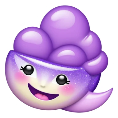 lilac gradient glitter gucci cream sticker