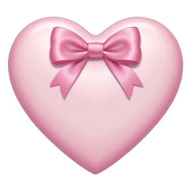 A White Heart with a pink bow around it sticker