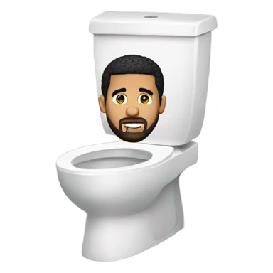 Drake in a toilet sticker