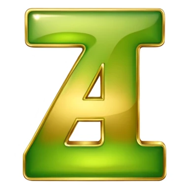 number 4 in golden and green shadows sticker