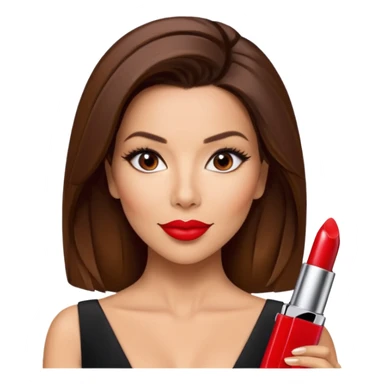 Eva Longoria emoji, red carpet look, bold lipstick, L'Oréal ambassador, sophisticated expression sticker
