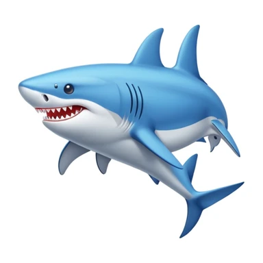 Un tiburón con zapatos azules de nike sticker
