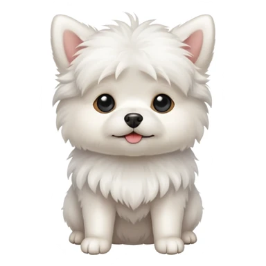 dog white small cute sticker