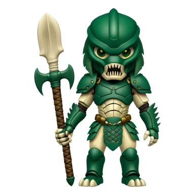 green Predator from movie predator with bone armor sticker