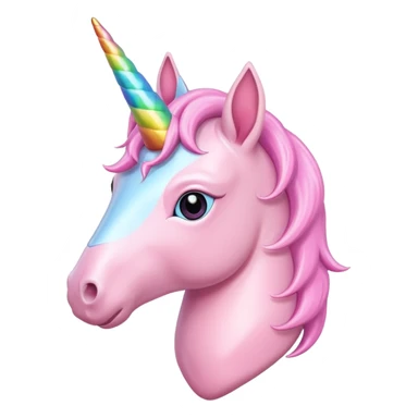 pastel heart with a unicorn horn sticker