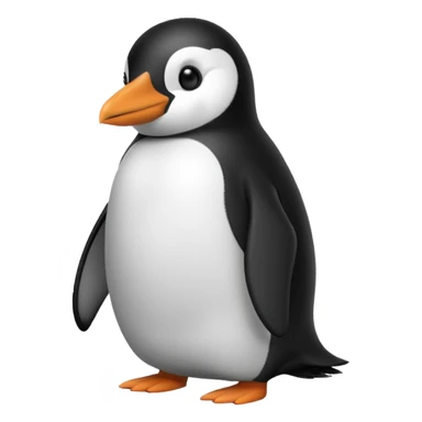 Crea un pinguino tierno con un lazo en forma de moñito sticker