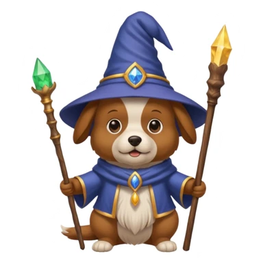 Dog wizard sticker