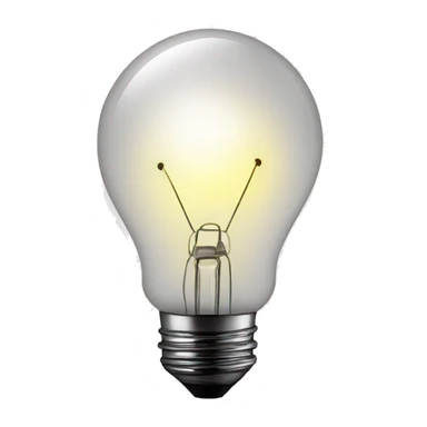 Light bulb with smiley sticker