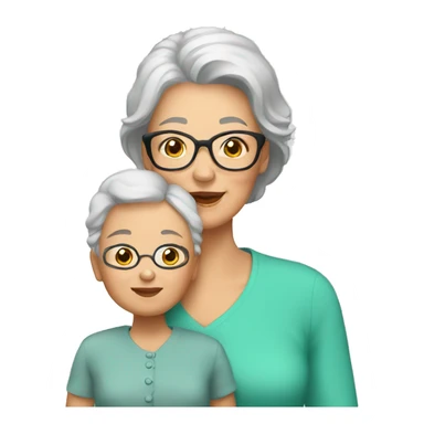 Nana and granddaughter  sticker
