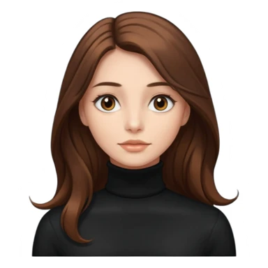 long hairedwoman in turtle neck sticker