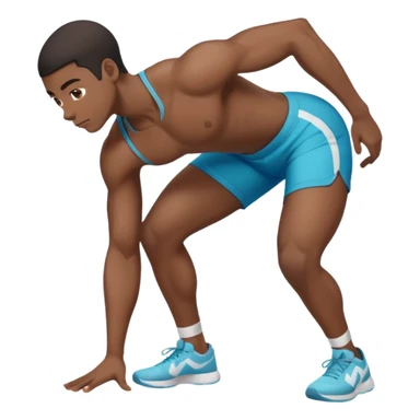 black person bending over sticker