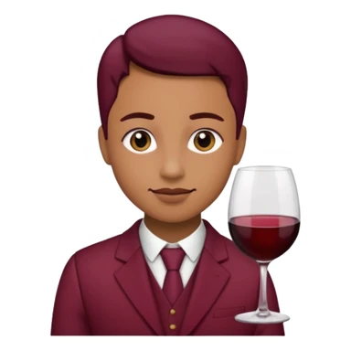 Corazon color vino sticker