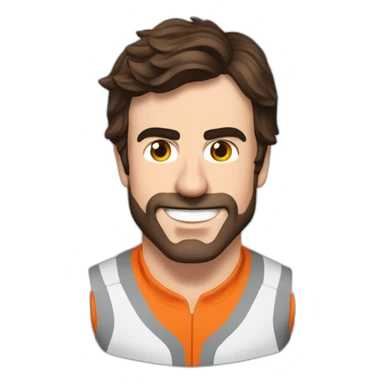 Fernando Alonso dentro de un fórmula 1 gritando socorro sticker