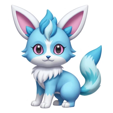  Fey Toony Espurr-Glaceon-Skitty-Delcatty-Sprigatito-Purrloin-fusion-hybrid sticker