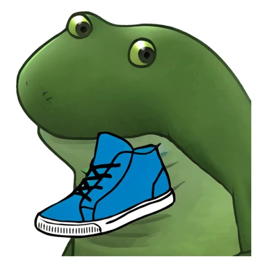 Tiburón con zapatos azules  sticker