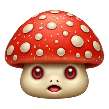 a rabid mushrooms with eyes sticker