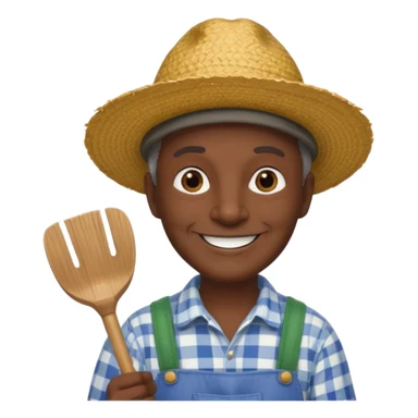 dark skin grandfather gardener sticker
