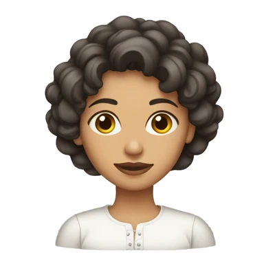 Mujer morena pelo largo guiño sticker