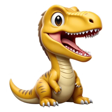 Cinematic Cute Yawning jurassic park Velociraptor Portrait Emoji, Head tilted slightly with a dramatic, wide-open yawn, showcasing a lean, powerful body with a relaxed snout and sleepy, half-closed eyes that hint at both ferocity and fatigue, Simplified yet irresistibly cute features, highly detailed, glowing with a soft, cozy prehistoric glow, high shine, relaxed yet expressive, stylized with a hint of whimsical ancient ease, soft glowing outline, capturing the essence of a drowsy yet endearing jurassic park Velociraptor that appears ready to stretch and yawn its way out of the screen! sticker