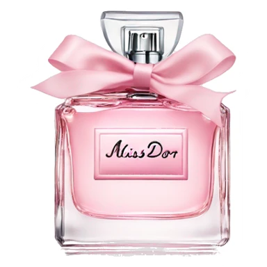 Light pink Miss Dior perfume with bow sticker