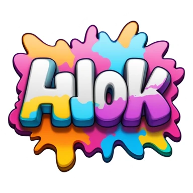 Graffiti the word huh sticker