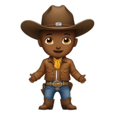 Cowboy baby sticker