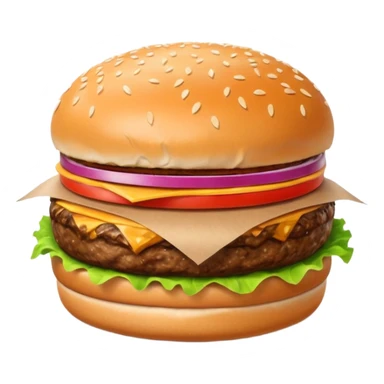 burger in wrapper sticker
