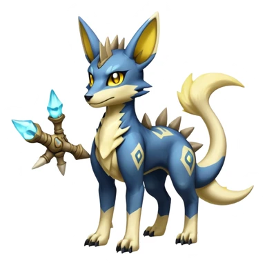 Manectric-Lucio-Cubone-Umbreon-Marowak-Draco-Fakémon-hybrid-creature (full body), 4 legs sticker