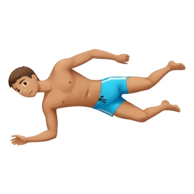Man laying on his stomach and kicking his feet  sticker