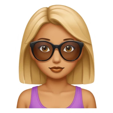 Girl with sunglasses  sticker