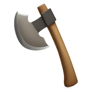 axe with a beige bow tied on the center sticker