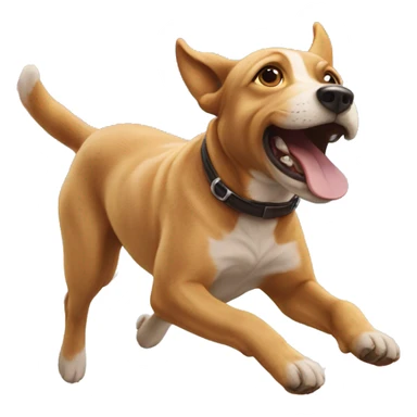 Dog flying into the sky  sticker