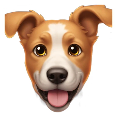 Perro con alas en un cielo de fuego sticker