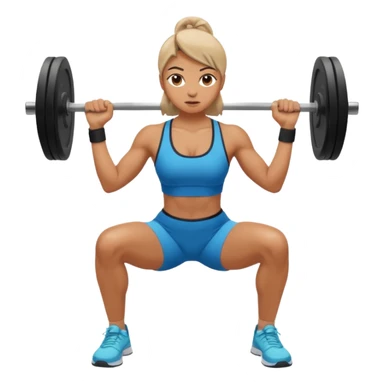 a woman doing squats sticker