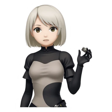 2b from nier automana cover her ass sticker
