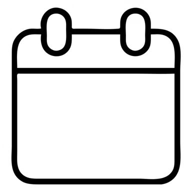 simple calendar icon with no numbers or letters, only shapes, minimalistic style sticker