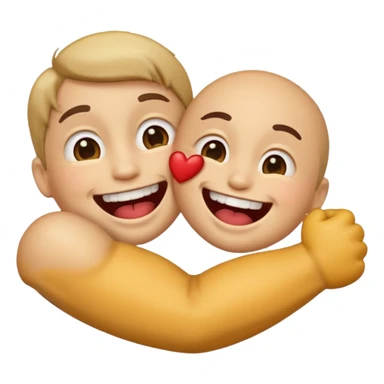 Emoji love biting an arm sticker