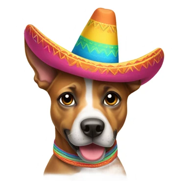 Dog with Sombrero hat sticker